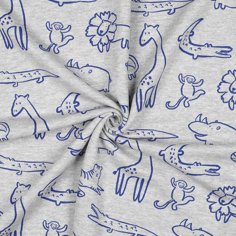 Sweatshirt Animais de safari | by Poppy – cinzento-prateado/azul real,  image number 3