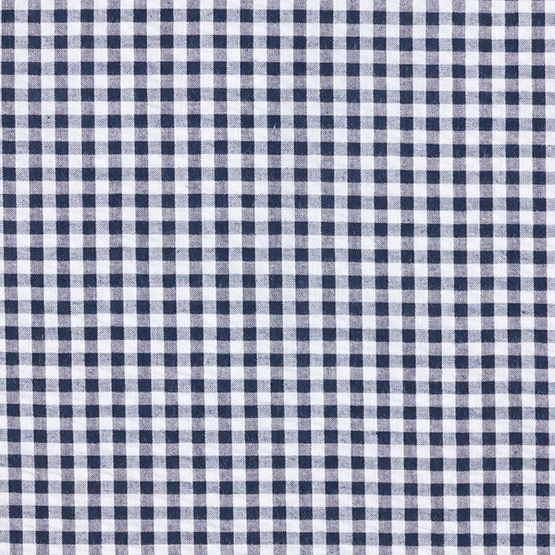 Anarruga Mistura de algodão Xadrez Vichy – azul-marinho,  image number 1