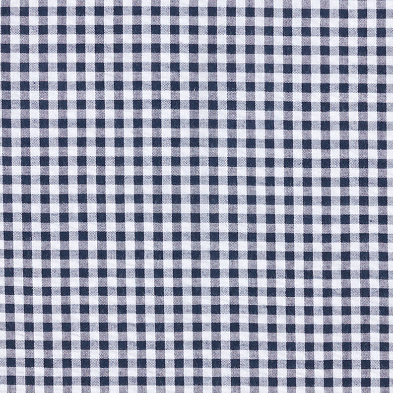 Anarruga Mistura de algodão Xadrez Vichy – azul-marinho,  image number 1