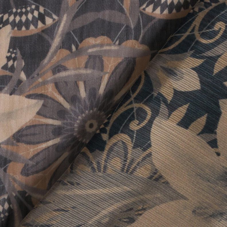 Chiffon Flores estilizadas – preto,  image number 4