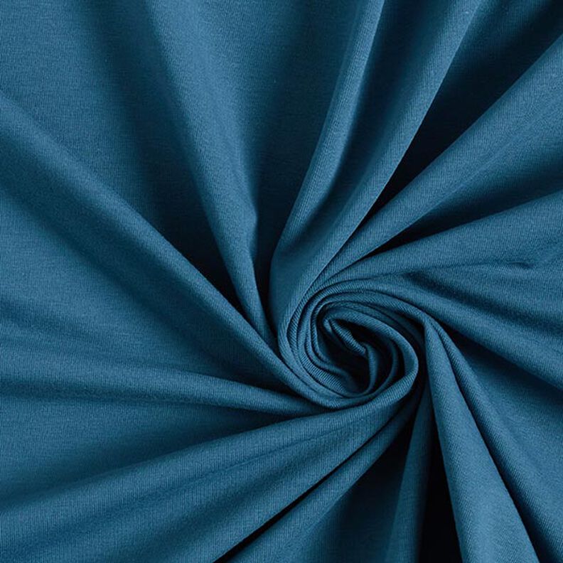 GOTS Jersey de algodão | Tula – azul ganga,  image number 1