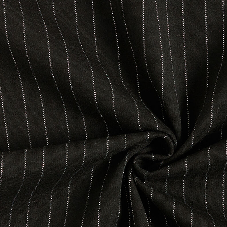 Jersey Romanit Riscas de giz Lurex – preto,  image number 3