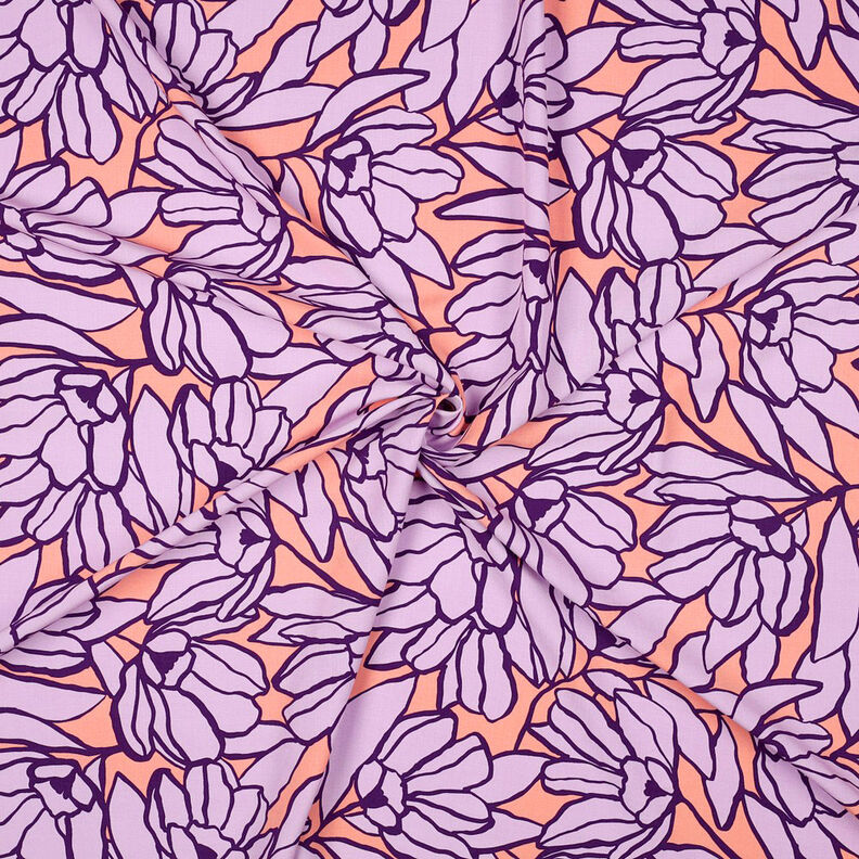 Lenzing Ecovero Inked Bouquet | Nerida Hansen – laranja-pêssego/lavanda,  image number 3