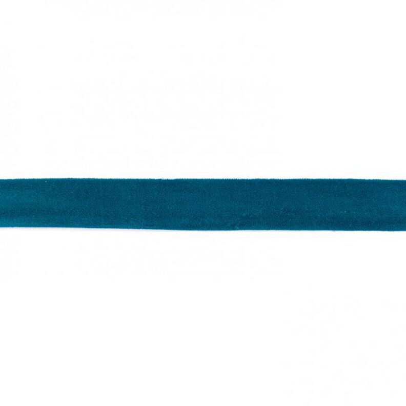 Fita de nastro elástica  mate [20 mm] – azul petróleo claro,  image number 1
