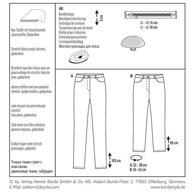 Calças / Jeans / Calças 3/4, Burda 6534,  image number 7