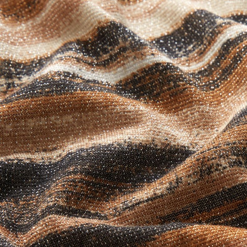 Jersey com riscas brilhantes esbatidas – castanho/preto,  image number 3