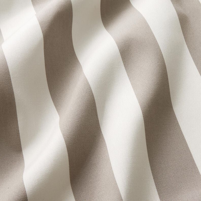 Tecido para exteriores Lona Riscas grossas – cinzento-seda/marfim,  image number 2
