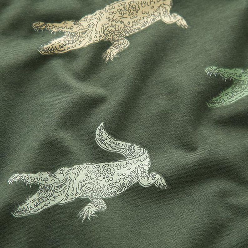 Jersey de algodão Crocodilos – pinheiro escuro,  image number 2