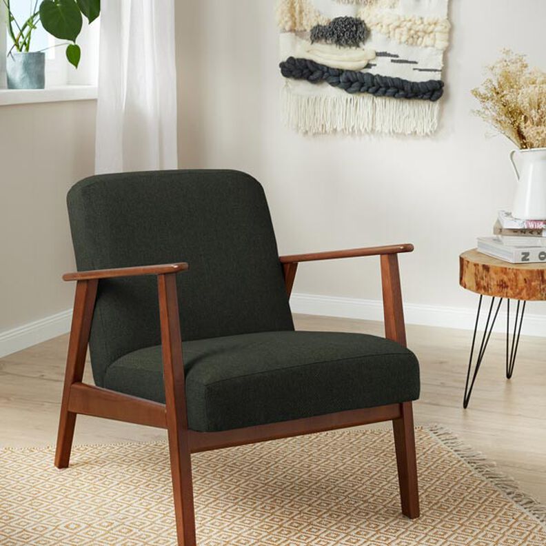 Tecido para estofos Sarja cruzada grossa Bjorn – verde escuro,  image number 5