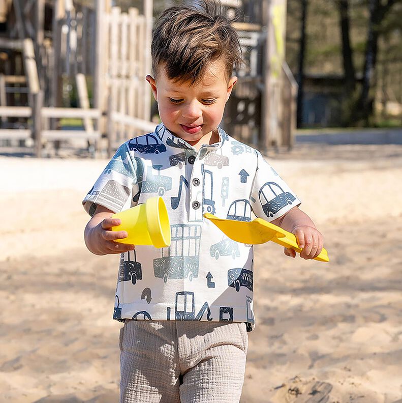 French Terry Sweat de ver&atilde;o Carros rabiscados &ndash; branco/azul,  image number 5