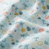 Popelina de algodão Bio Mundo de palmeiras – azul bebé/menta clara,  thumbnail number 2