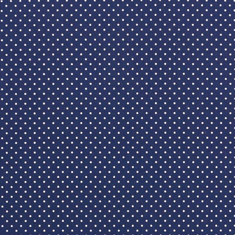 Popelina de algodão pintas pequenas – azul-marinho/branco,  image number 1