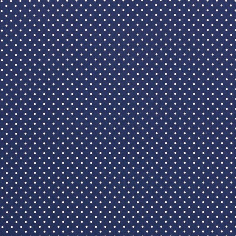 Popelina de algodão pintas pequenas – azul-marinho/branco,  image number 1