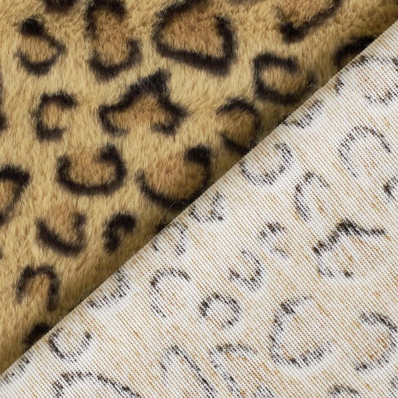 Pelo artificial super macio Estampado Leo – ouro velho/preto,  image number 4