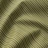 Tecido de algodão Cretone Linhas delicadas – oliva escura/branco,  thumbnail number 2