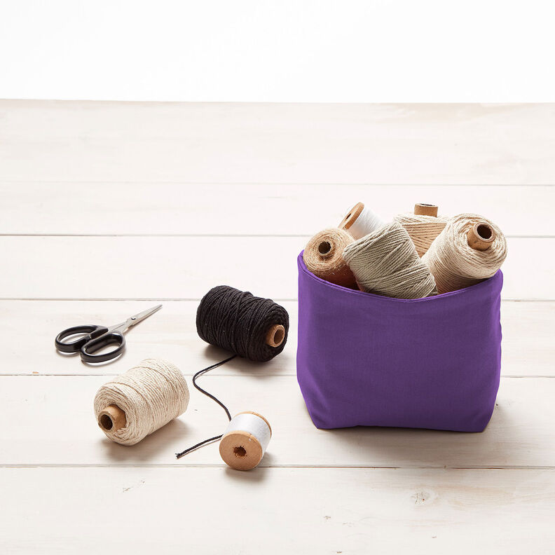 Tecido de algodão Cretone Liso – roxo,  image number 7