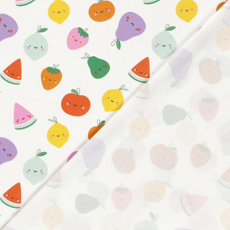 Jersey de algod&atilde;o Fruta alegre &ndash; branco sujo/laranja-p&ecirc;ssego,  image number 4