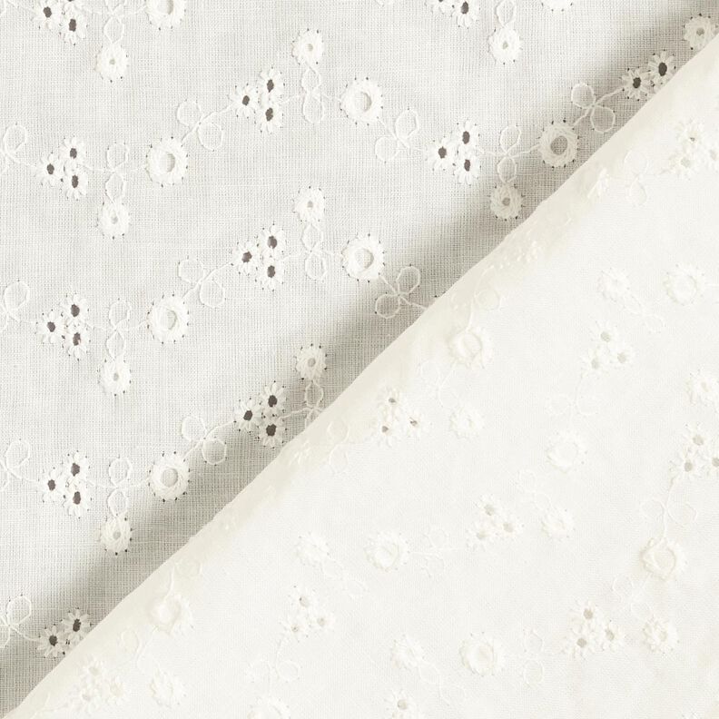 Cambraia de algodão Bordado inglês Florzinha – branco sujo,  image number 4