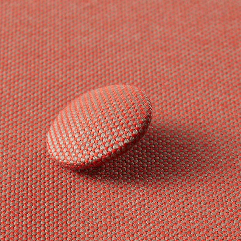 Botão forrado - Tecido para decoração Exteriores Agora Panama - vermelho,  image number 2
