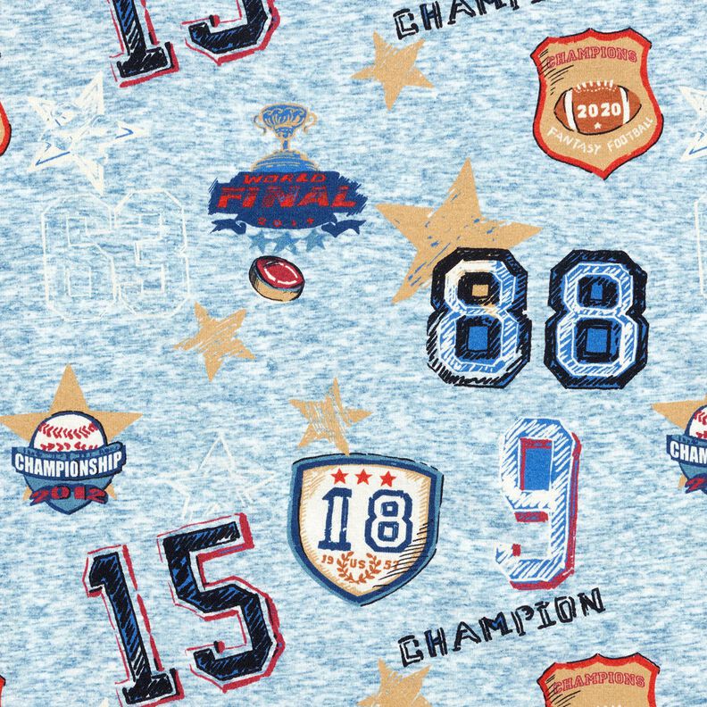 Tecido polar alpino Casaco College – azul claro/cinzento,  image number 1