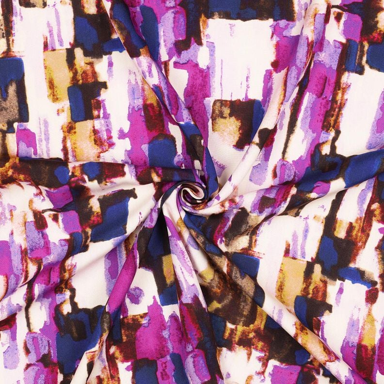 Tecido de viscose Pinceladas abstratas Impress&atilde;o digital &ndash; uva/&iacute;ndigo,  image number 3
