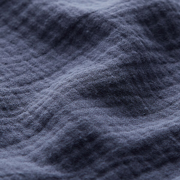Musselina/ Tecido plissado duplo – azul ganga,  image number 3