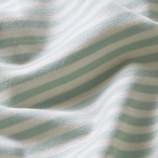 Jersey de algodão Riscas estreitas – branco sujo/menta clara, 