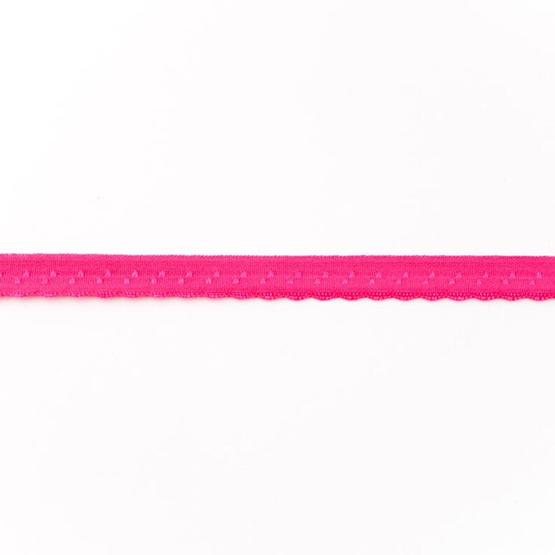 Fita de nastro elástica Renda [12 mm] – rosa intenso,  image number 1