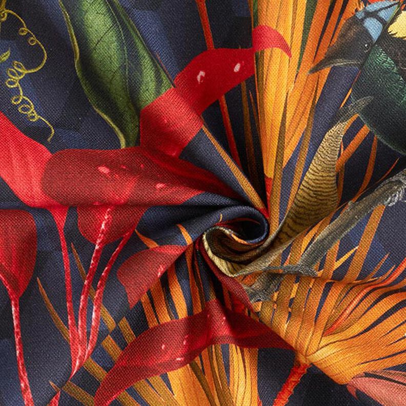 Tecido para decora&ccedil;&atilde;o Meio linho Panam&aacute; Impress&atilde;o Digital Ex&oacute;tico &ndash; verde escuro,  image number 3