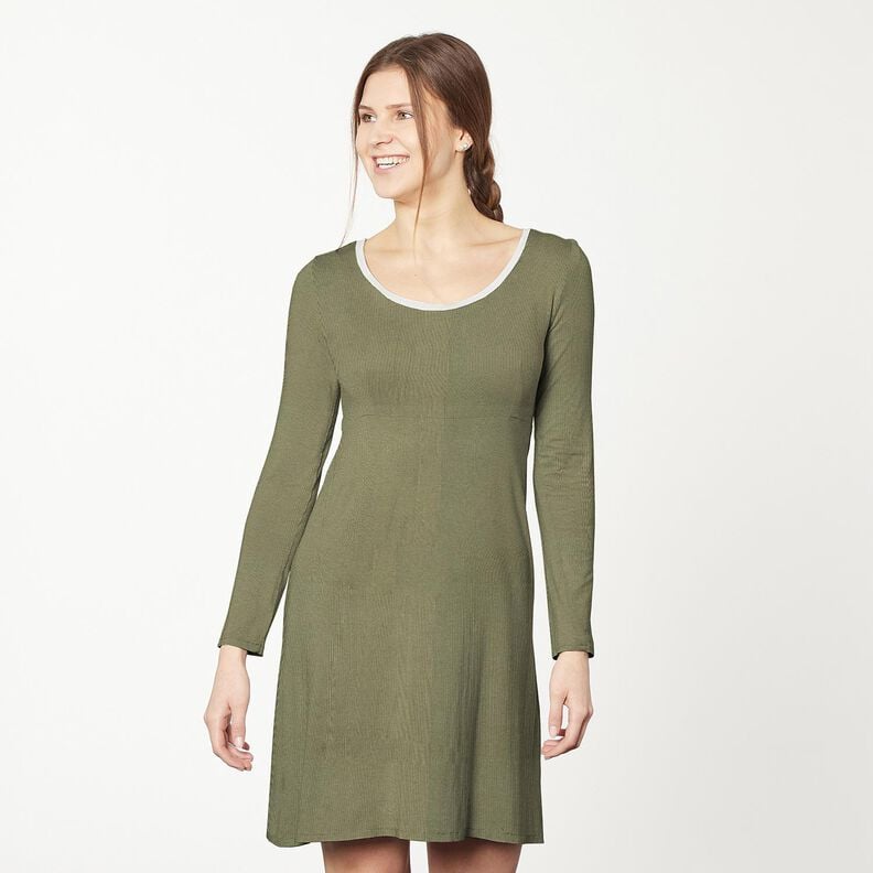 Jersey canelado Canelado fino 2-1-1-1 – caqui-claro,  image number 7