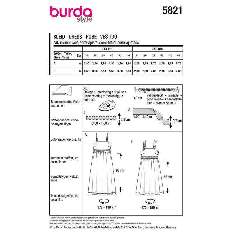Vestir | Burda 5821 | 34-44,  image number 9