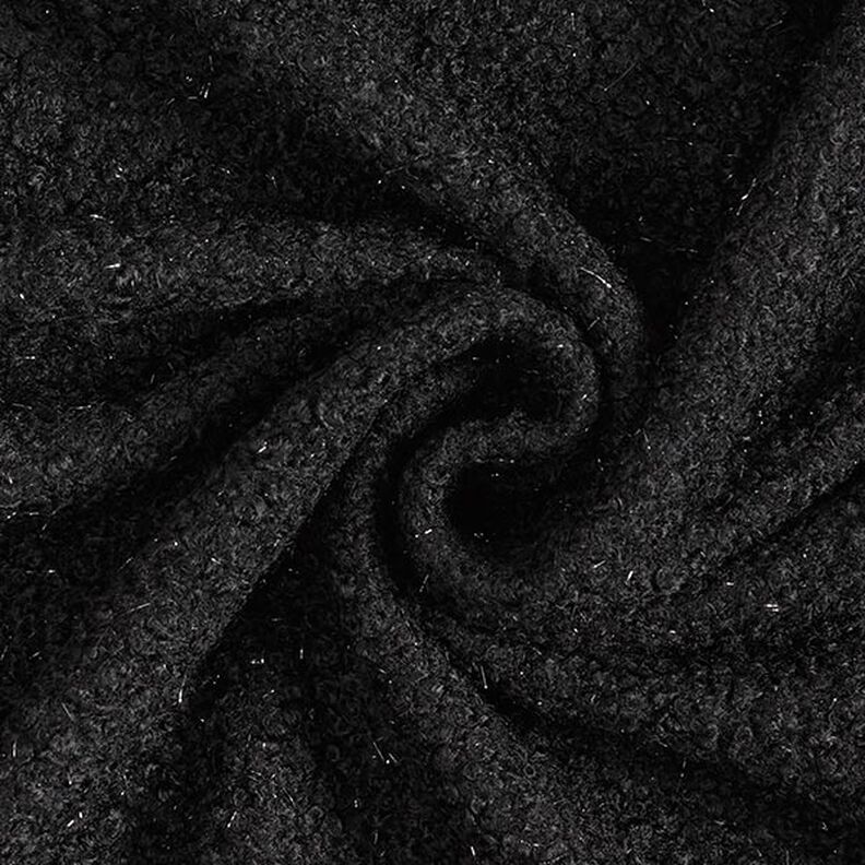 Malha Bouclé Fios brilhantes – preto,  image number 1