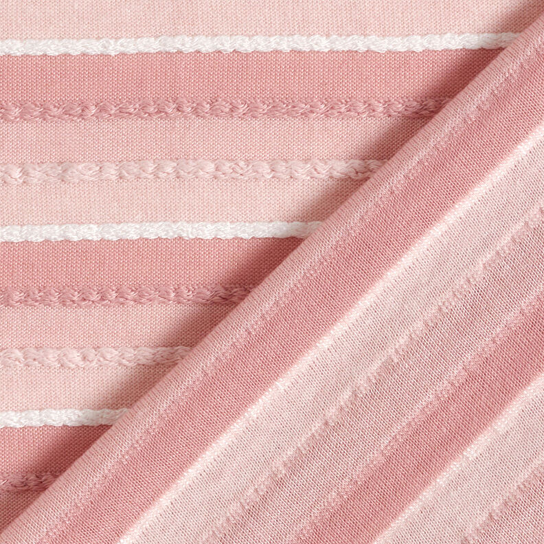 Malha fina Fita de cordão – rosa/branco,  image number 4