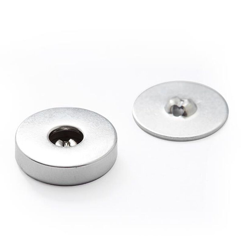 Botão magnético [  Ø18 mm ] – prateado metálica,  image number 1