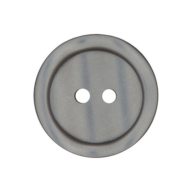 Botão de plástico 2 furos Basic - cinzento,  image number 1