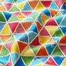 Tecido para decoração Meio linho Panamá Triângulos coloridos – branco,  thumbnail number 2
