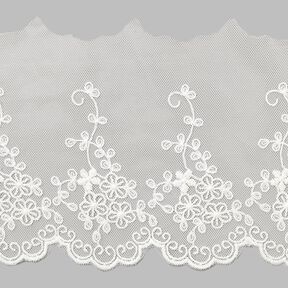 Tule de renda Flor (120 mm) – branco, 