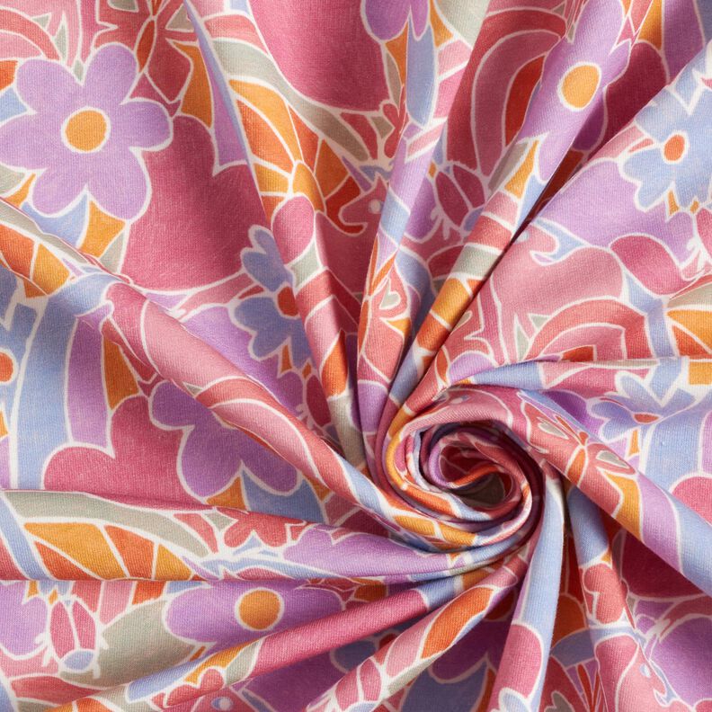 French Terry Sweat de verão Mundo unicórnio e arco-íris Impressão Digital | by Poppy – uvas,  image number 3