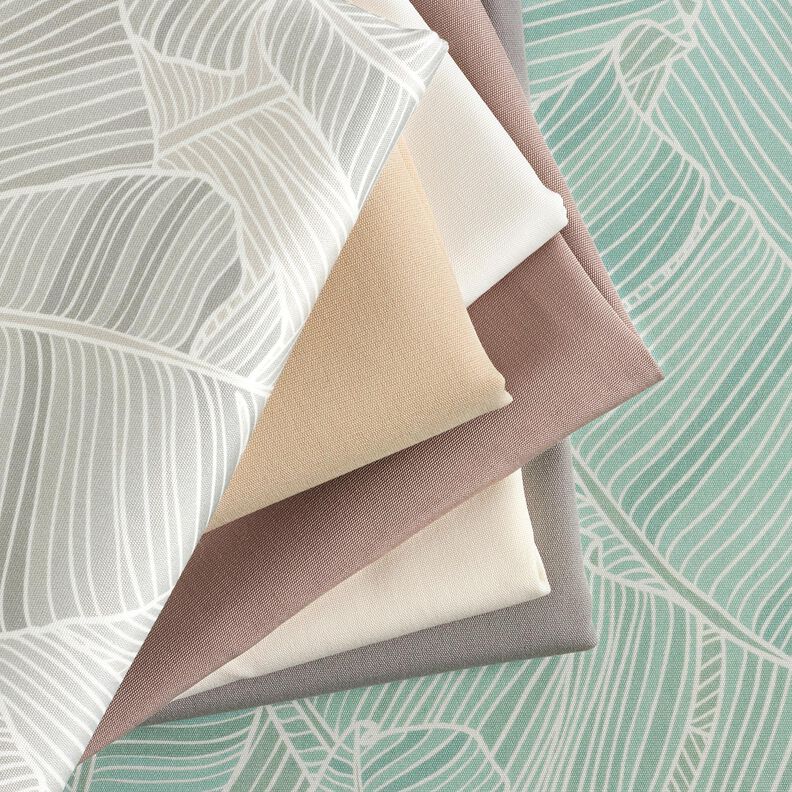 Tecido para exteriores Lona Linhas de folha – cinzento-prateado,  image number 6