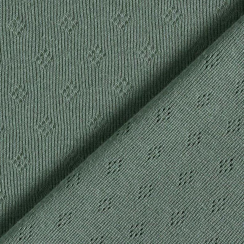 Jersey malha fina com padrão perfurado – verde escuro,  image number 4