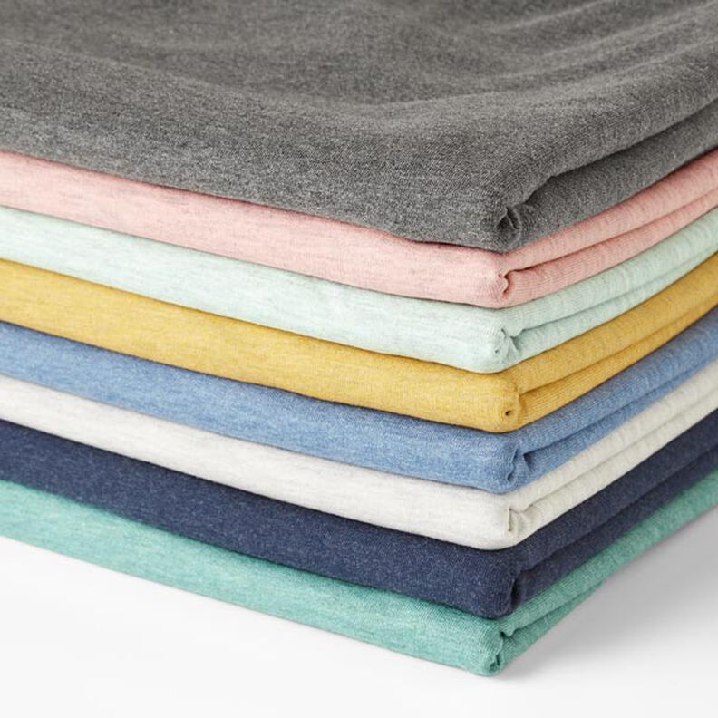 French Terry fino Melange – menta/cinzento,  image number 3