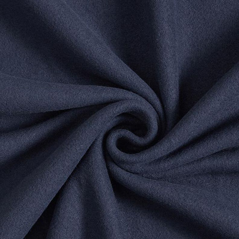 Tecido polar de algodão Liso – azul-noite,  image number 1