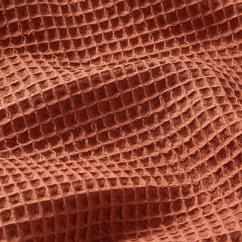 Tecido piqué em favo – castanho-avermelhado,  image number 2