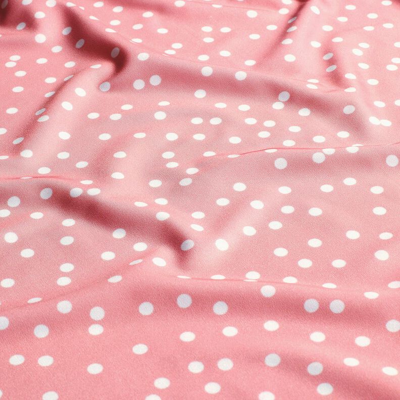 Tecido para fatos de banho UPF50 pintas pequenas – rosa/branco,  image number 2