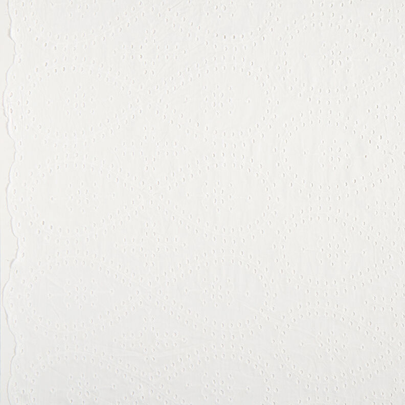 Tecido de algodão Bordado inglês Gotas – branco,  image number 1