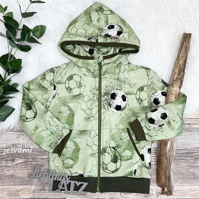 Jersey de algodão Bola de futebol Goals | Glitzerpüppi – verde-pinheiro,  image number 3