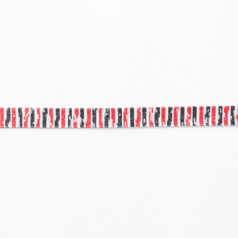 Fita de malha  Melange Riscas [13 mm] – vermelho/preto,  image number 2