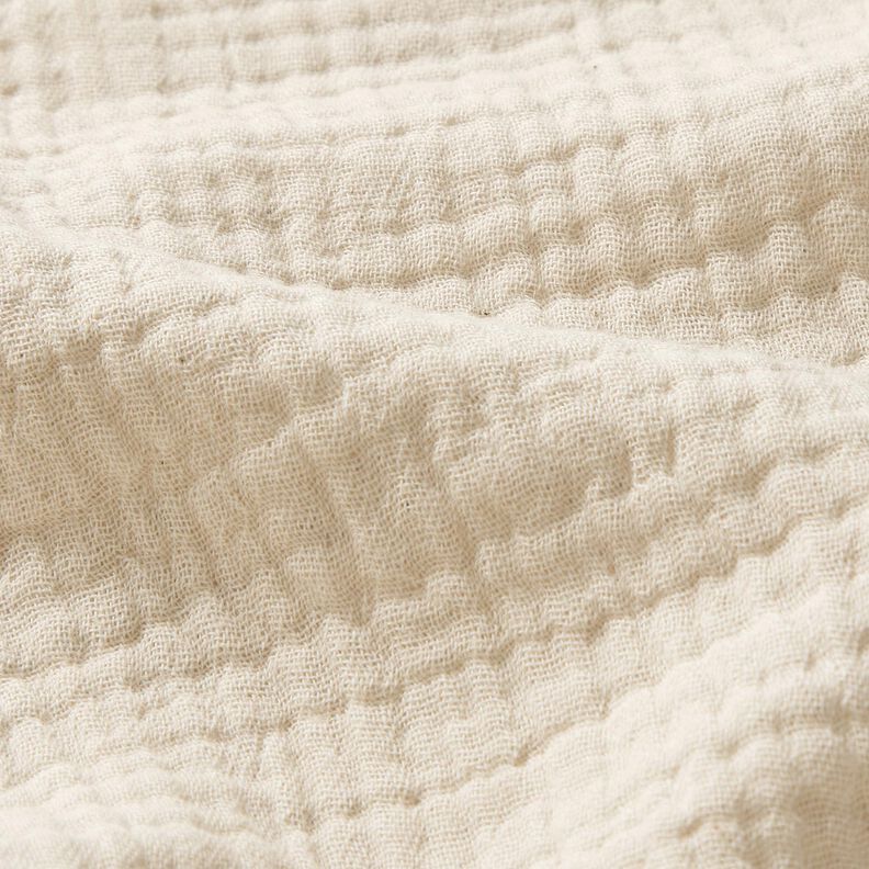 Musselina/ Tecido plissado duplo Mix de linho Uni  &ndash; natural,  image number 2