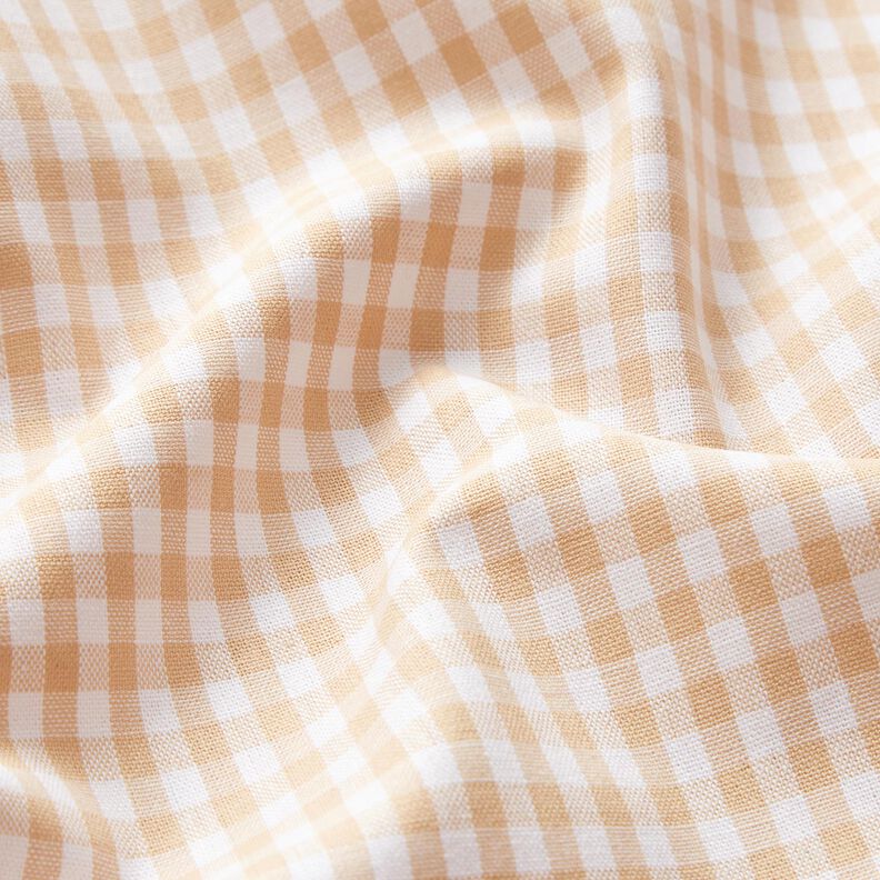 Tecido de algodão Popelina Xadrez Vichy – bege,  image number 2