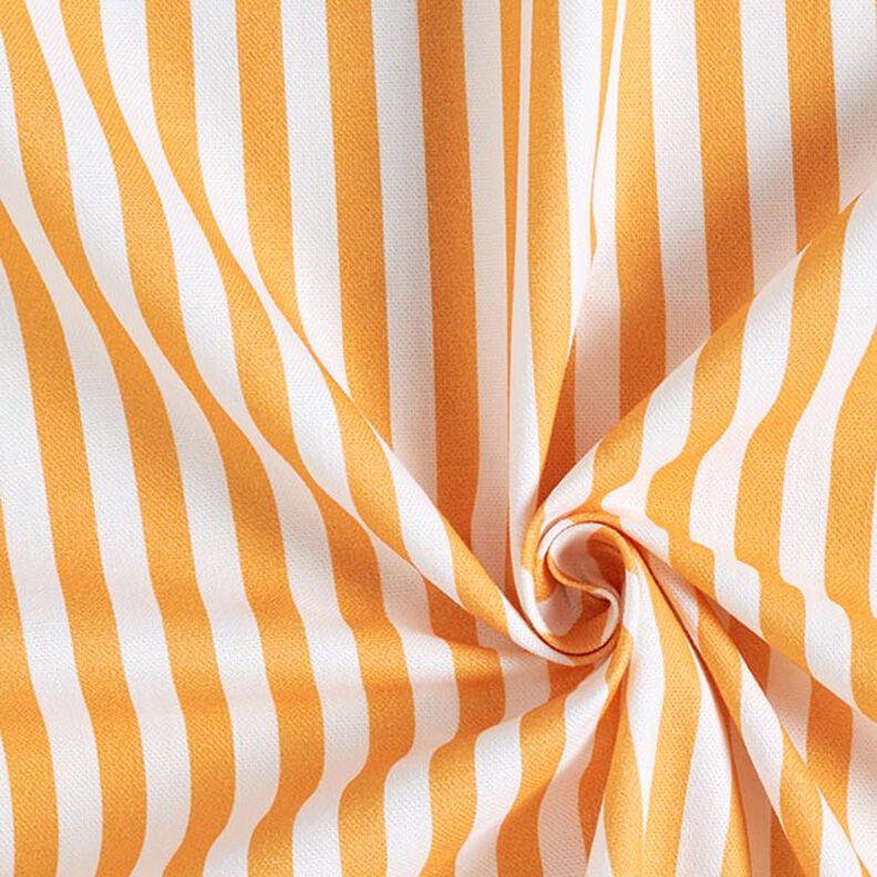 Tecido para decoração Meio linho Panamá Riscas longitudinais – laranja-claro/branco,  image number 3